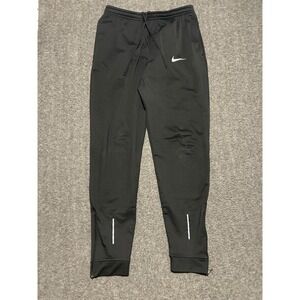 NIKE Mens Dri-FIT Tapered Zip Ankle Pants small Black Joggers 858138-010 Read